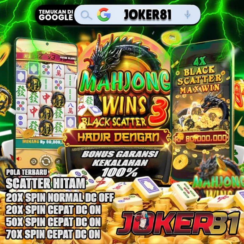 JOKER81: Member Baru Bisa Dapat Bonus Garansi Kemenangan 100%